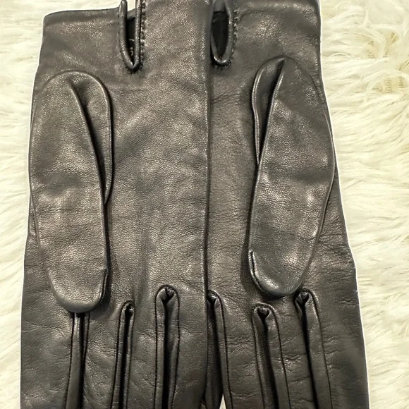 Dark Brown Hermes Leather Gloves Size 7 - Picture 2 of 4